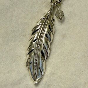 Brighton Elegant Silver Feather Pendant Necklace
